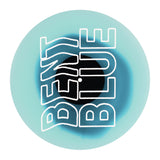 BENT BLUE - WHERE DO RIPPLES GO? BLUE IN TRANSPARENT W/ SCREENPRINT (OUT OF 100)