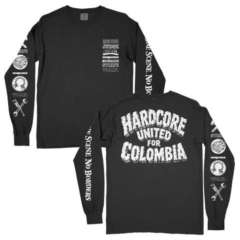 HARDCORE FOR COLOMBIA BENEFIT LONGSLEEVE (BLACK)